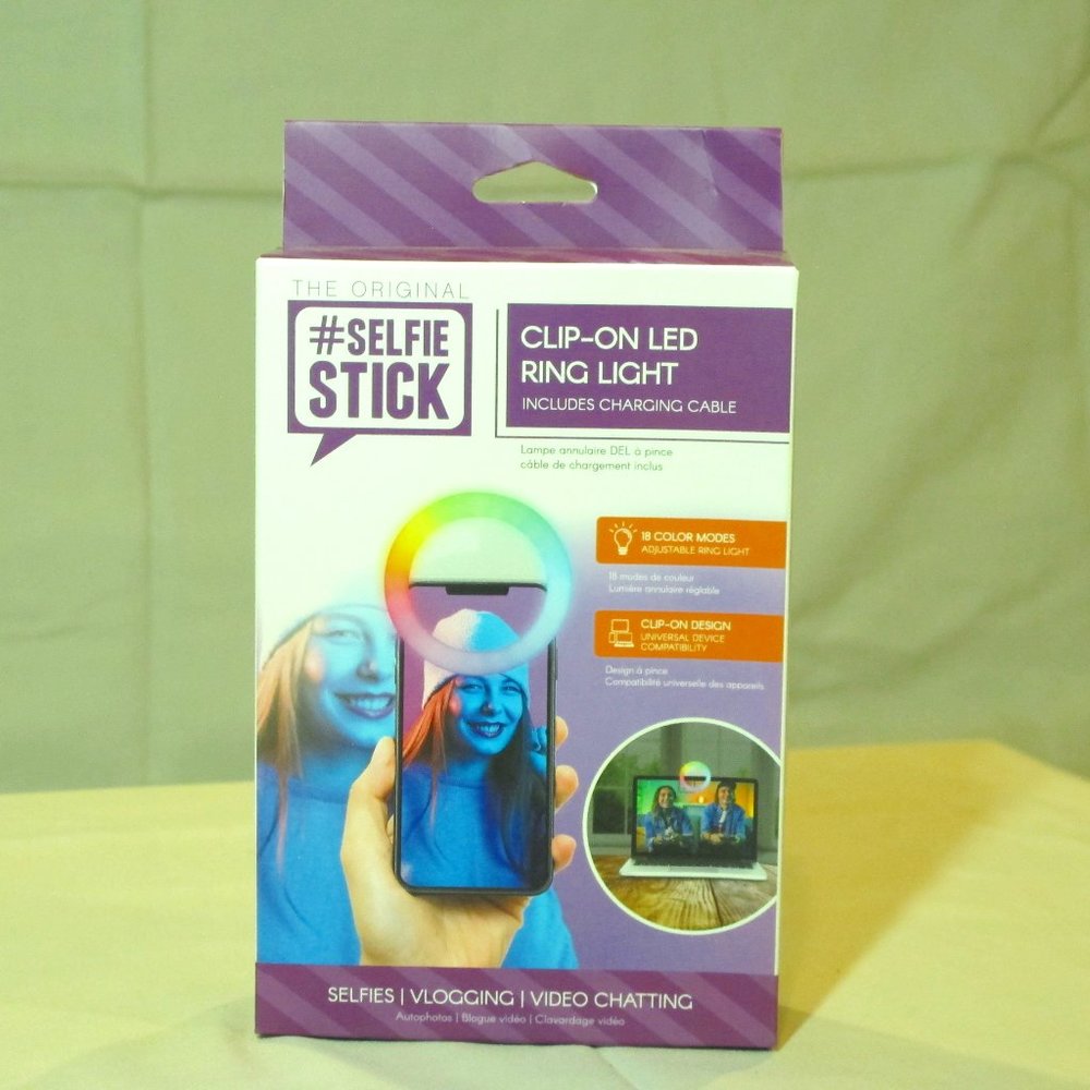 selfie stick brand clip in led ring light for phones